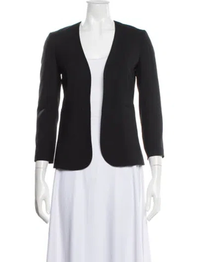 Pre-owned Theory Wool Blazer In Gray