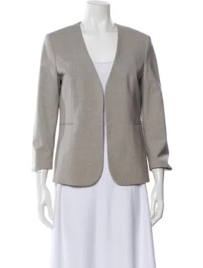 Pre-owned Theory Wool Blazer In Gray