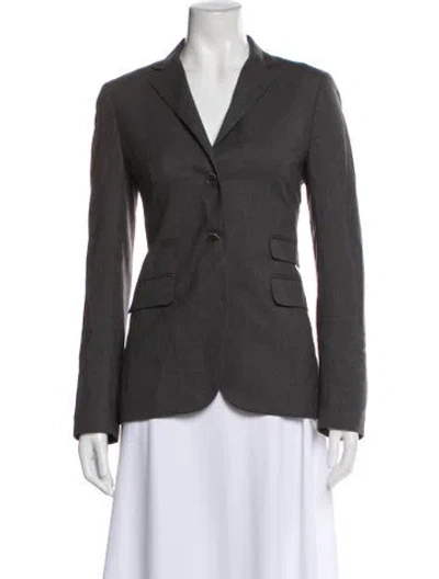 Pre-owned Theory Wool Blazer In Gray