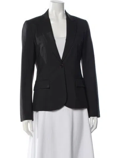 Pre-owned Theory Wool Blazer In Gray