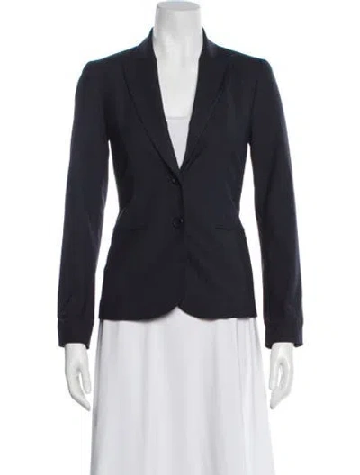 Pre-owned Theory Wool Blazer In Gray