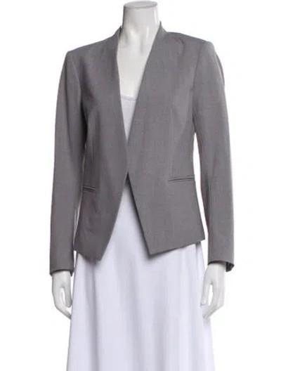 Pre-owned Theory Wool Blazer In Gray