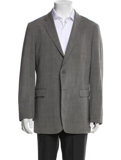 Pre-owned Theory Wool Blazer In Gray