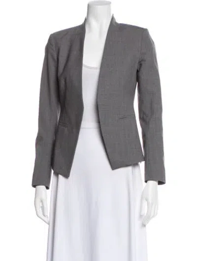 Pre-owned Theory Wool Blazer In Gray