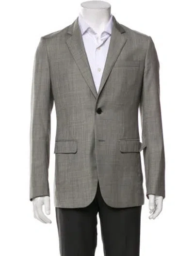 Pre-owned Theory Wool Blazer In Gray