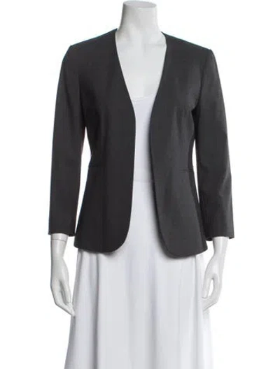 Pre-owned Theory Wool Blazer In Gray