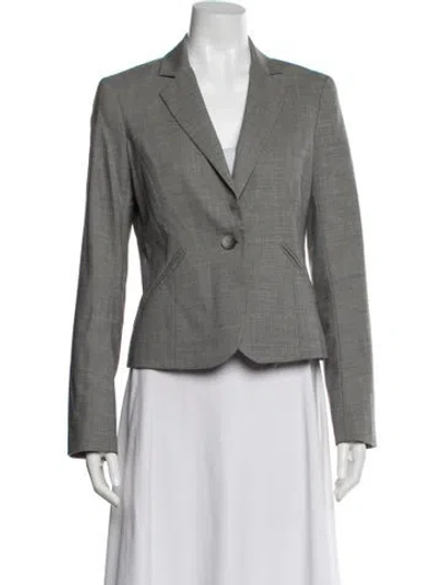 Pre-owned Theory Wool Blazer In Gray