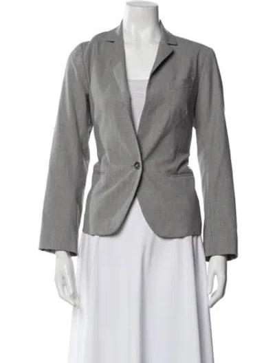 Pre-owned Theory Wool Blazer In Gray