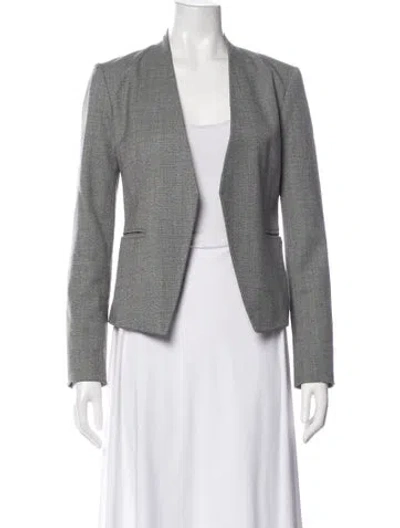 Pre-owned Theory Wool Blazer In Gray