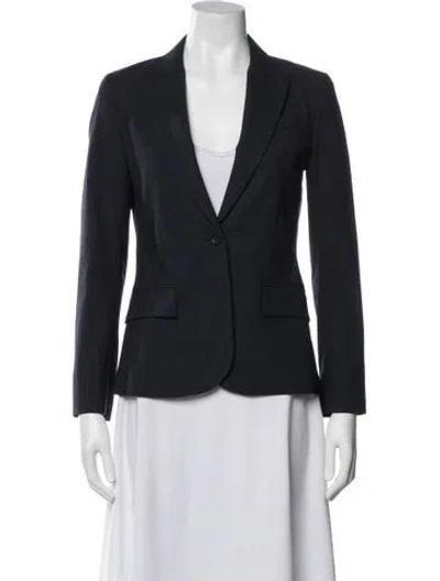 Pre-owned Theory Wool Blazer In Gray