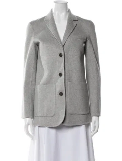 Pre-owned Theory Wool Blazer In Gray