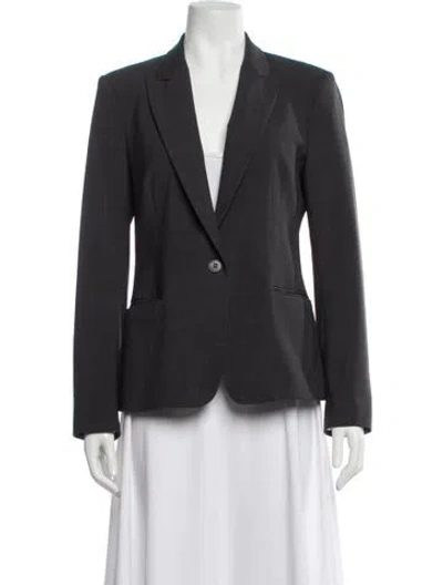 Pre-owned Theory Wool Blazer In Gray