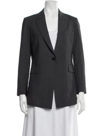 Pre-owned Theory Wool Blazer In Gray