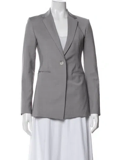 Pre-owned Theory Wool Blazer In Gray