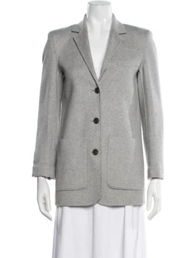 Pre-owned Theory Wool Blazer In Gray