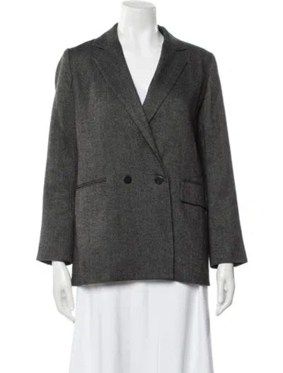 Pre-owned Theory Wool Blazer In Gray