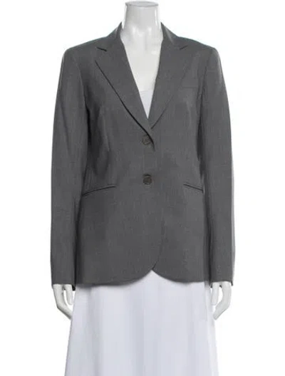 Pre-owned Theory Wool Blazer In Gray