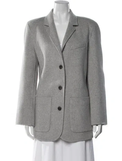 Pre-owned Theory Wool Blazer In Gray