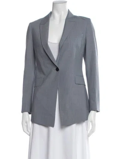 Pre-owned Theory Wool Blazer In Gray