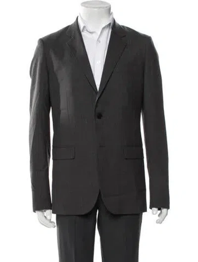 Pre-owned Theory Wool Blazer In Gray