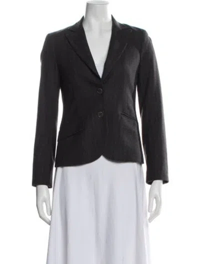 Pre-owned Theory Wool Blazer In Gray