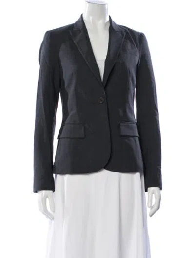 Pre-owned Theory Wool Blazer In Gray