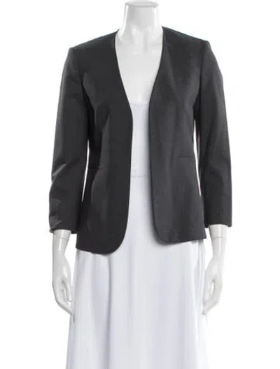 Pre-owned Theory Wool Blazer In Gray