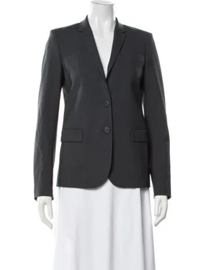 Pre-owned Theory Wool Blazer In Gray