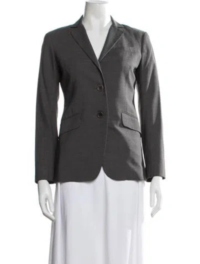 Pre-owned Theory Wool Blazer In Gray