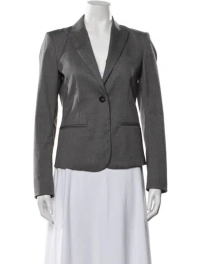 Pre-owned Theory Wool Blazer In Gray