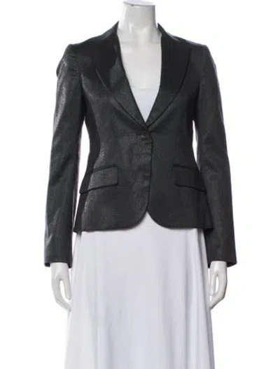 Pre-owned Theory Wool Blazer In Gray