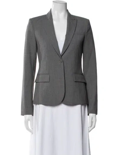 Pre-owned Theory Wool Blazer In Gray