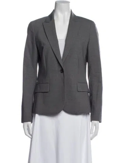 Pre-owned Theory Wool Blazer In Gray