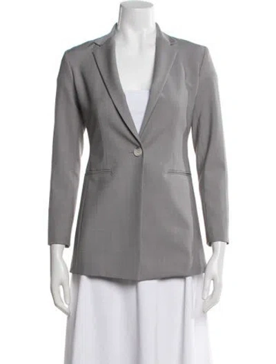 Pre-owned Theory Wool Blazer In Gray