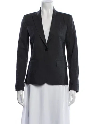 Pre-owned Theory Wool Blazer In Gray