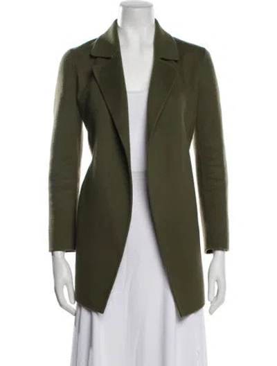 Pre-owned Theory Wool Blazer In Green