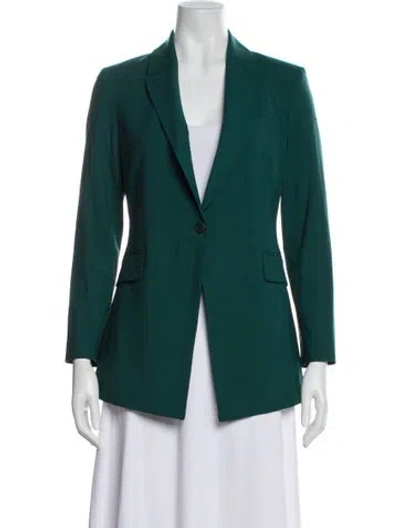 Pre-owned Theory Wool Blazer In Green