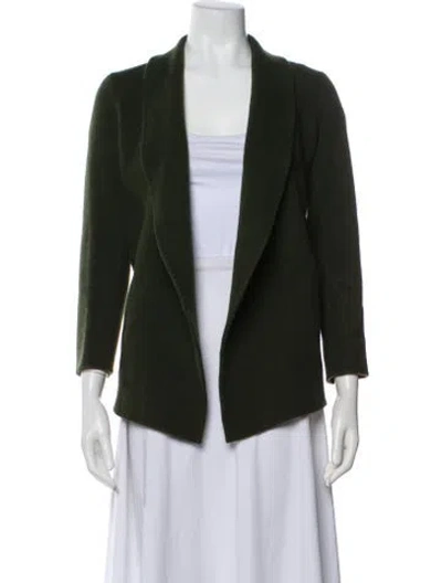 Pre-owned Theory Wool Blazer In Green