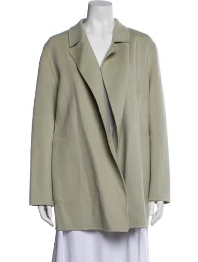 Pre-owned Theory Wool Blazer In Green