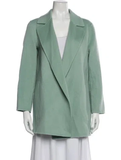 Pre-owned Theory Wool Blazer In Green