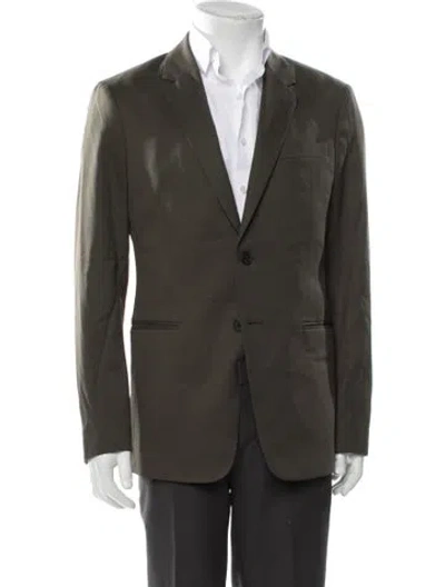 Pre-owned Theory Wool Blazer In Green
