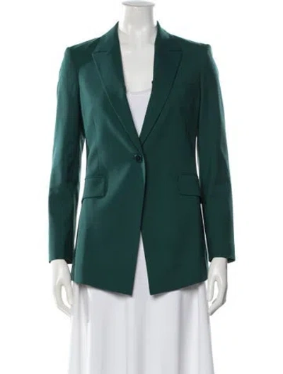 Pre-owned Theory Wool Blazer In Green