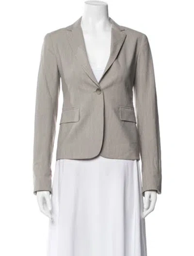 Pre-owned Theory Wool Blazer In Green
