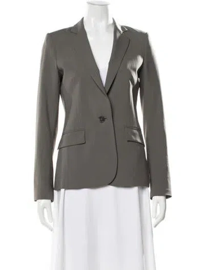 Pre-owned Theory Wool Blazer In Green