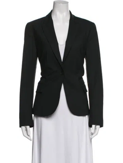 Pre-owned Theory Wool Blazer In Green