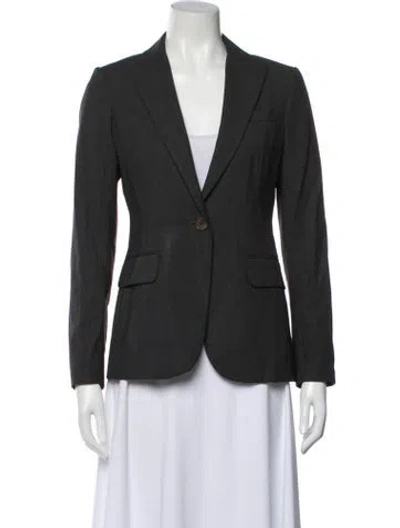Pre-owned Theory Wool Blazer In Grey