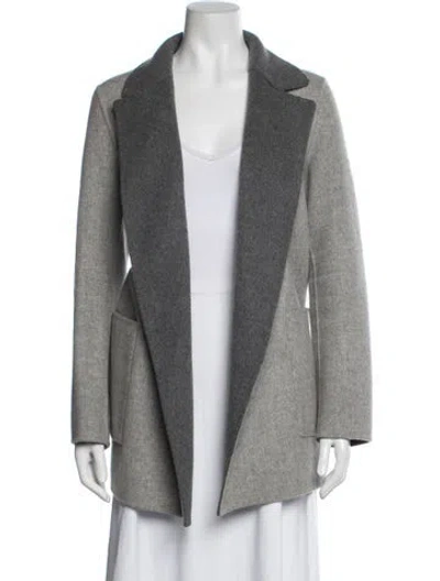 Pre-owned Theory Wool Blazer In Grey