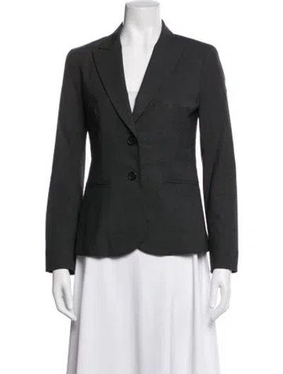 Pre-owned Theory Wool Blazer In Grey