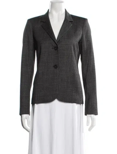 Pre-owned Theory Wool Blazer In Grey