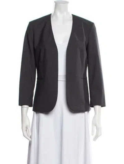 Pre-owned Theory Wool Blazer In Grey